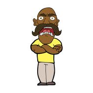 cartoon angry man N82