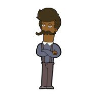 Cartoon Man With Mustache N80