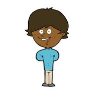 cartoon happy boy N186