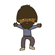 cartoon happy man with beard N33
