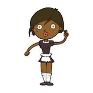 cartoon waitress making hand gesture N8