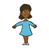 cartoon woman with open arms N74
