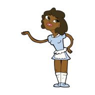 cartoon waitress serving N7