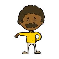 cartoon man making camp gesture N23