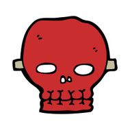 cartoon spooky skull mask N15
