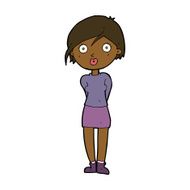 cartoon surprised girl N16