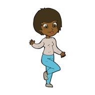 Cartoon Woman Waving N245