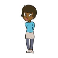 cartoon pretty woman N209