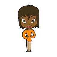 cartoon satisfied woman N8