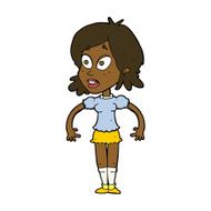 cartoon surprised woman N177
