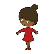 cartoon surprised woman N178