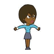 cartoon annoyed girl N18