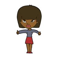 cartoon woman giving thumbs up symbol N50