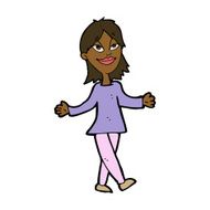cartoon woman with no worries N28
