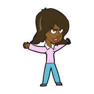 cartoon woman gesturing N22