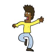 cartoon frightened man N78