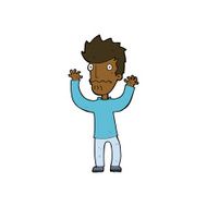 cartoon frightened man N79