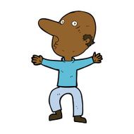 cartoon worried middle aged man N8