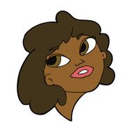 cartoon happy woman N200