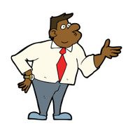 cartoon businessman asking question N7