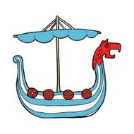Cartoon Viking Ship N26