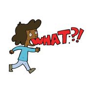 cartoon woman shouting what N7