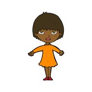 cartoon woman in dress N29