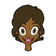 cartoon happy woman N201