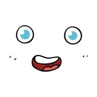 cartoon staring face N12