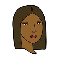 cartoon serious woman N15