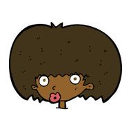 cartoon surprised woman N179