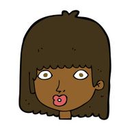 cartoon surprised woman N180