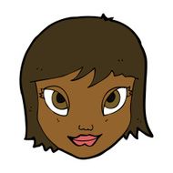 cartoon female face N111