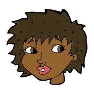 cartoon surprised woman N181