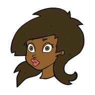 cartoon pretty surprised woman N7