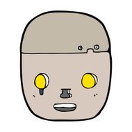 cartoon robot head N58