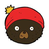 cartoon teddy bear face N10