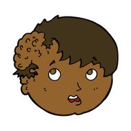 cartoon boy with ugly growth on head N6