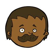 Cartoon Man With Mustache N81