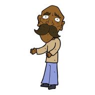 cartoon lonely old man N7