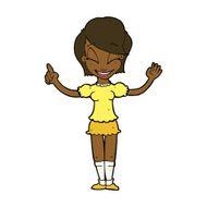 cartoon pretty girl with idea N21