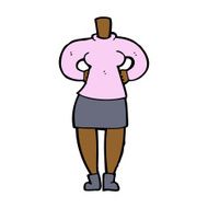 cartoon female body (add photos or mix and match cartoons) N179