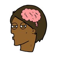 cartoon man thinking carefully N7
