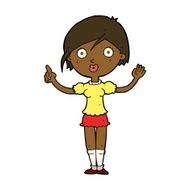cartoon girl asking question N6