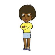 cartoon proud woman N19