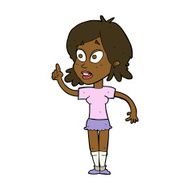 cartoon woman asking question N78