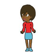 cartoon annoyed woman N145