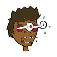 cartoon surprised man with eyes popping out N6