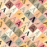 Pattern of the letter a in different styles