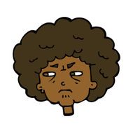 cartoon bitter old woman N14